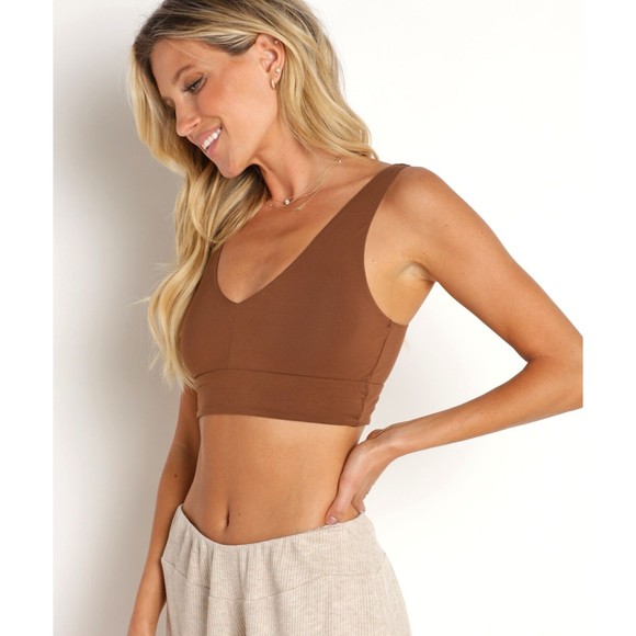 Commando Bralette Butter Comfy Curvy XL Brown Wireless Stretch New BRA227 $78 - Picture 3 of 5